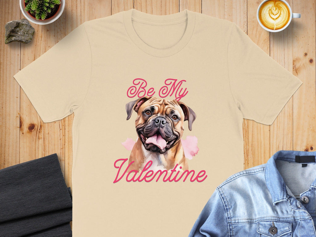 Be My Valentine Bulldog Dog Tee Shirt