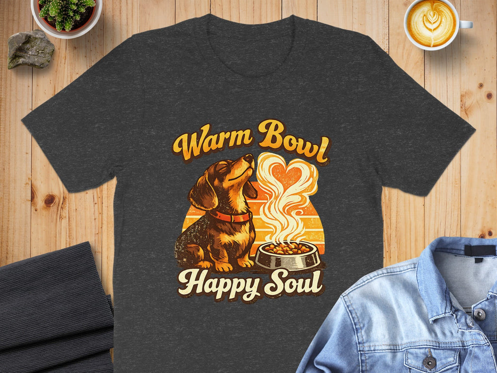 Warm Bowl Happy Soul Dachshund Graphic T-Shirt