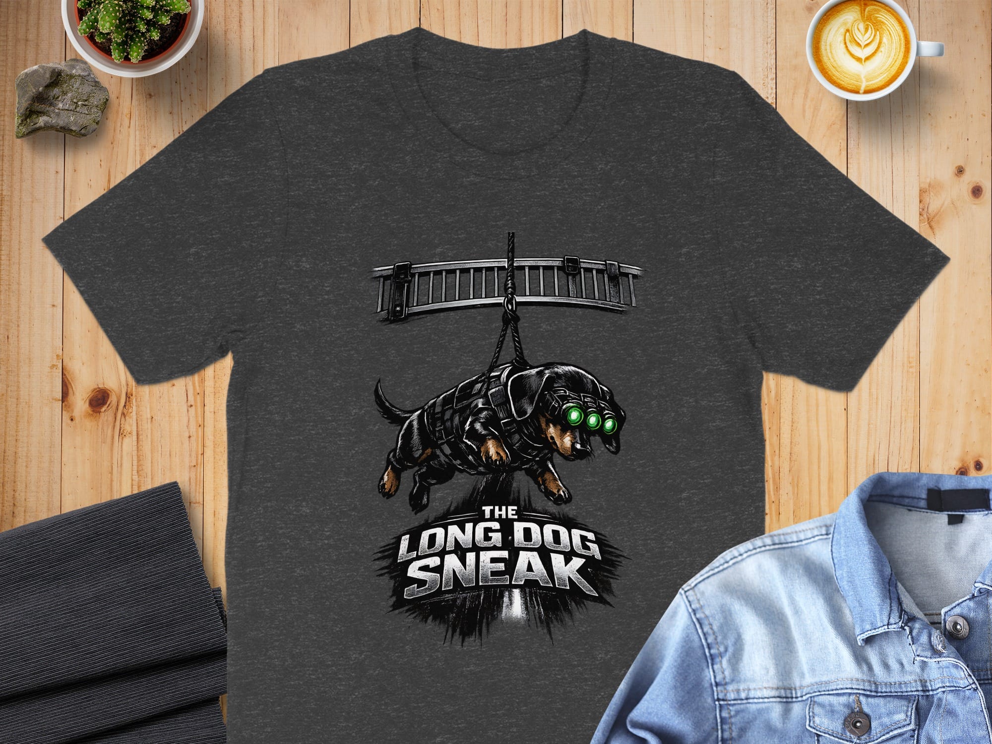 The Long Dog Sneak Graphic Tee for Dog Lovers