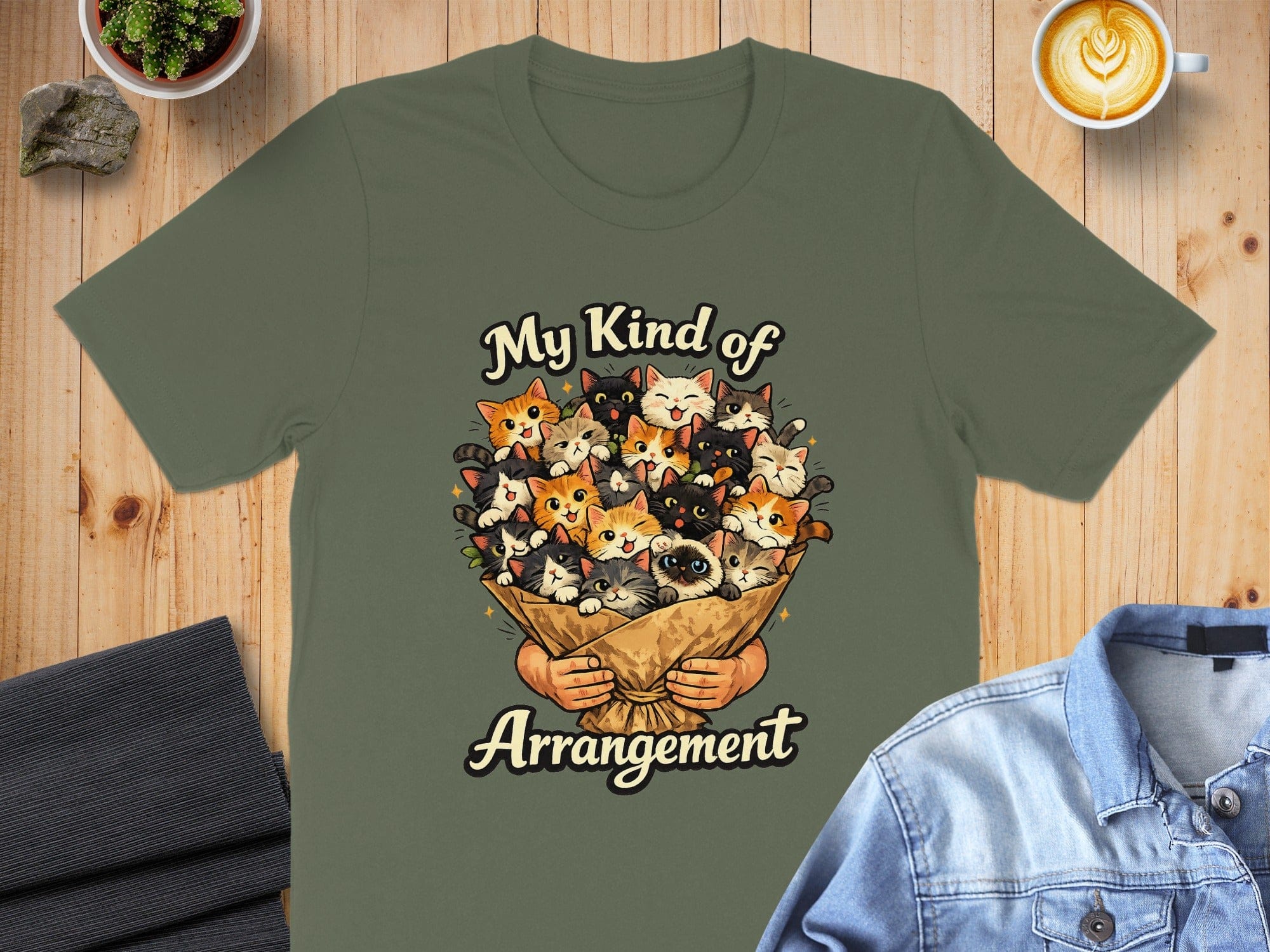 My Kind of Arrangement Cute Cat Graphic T-Shirt
