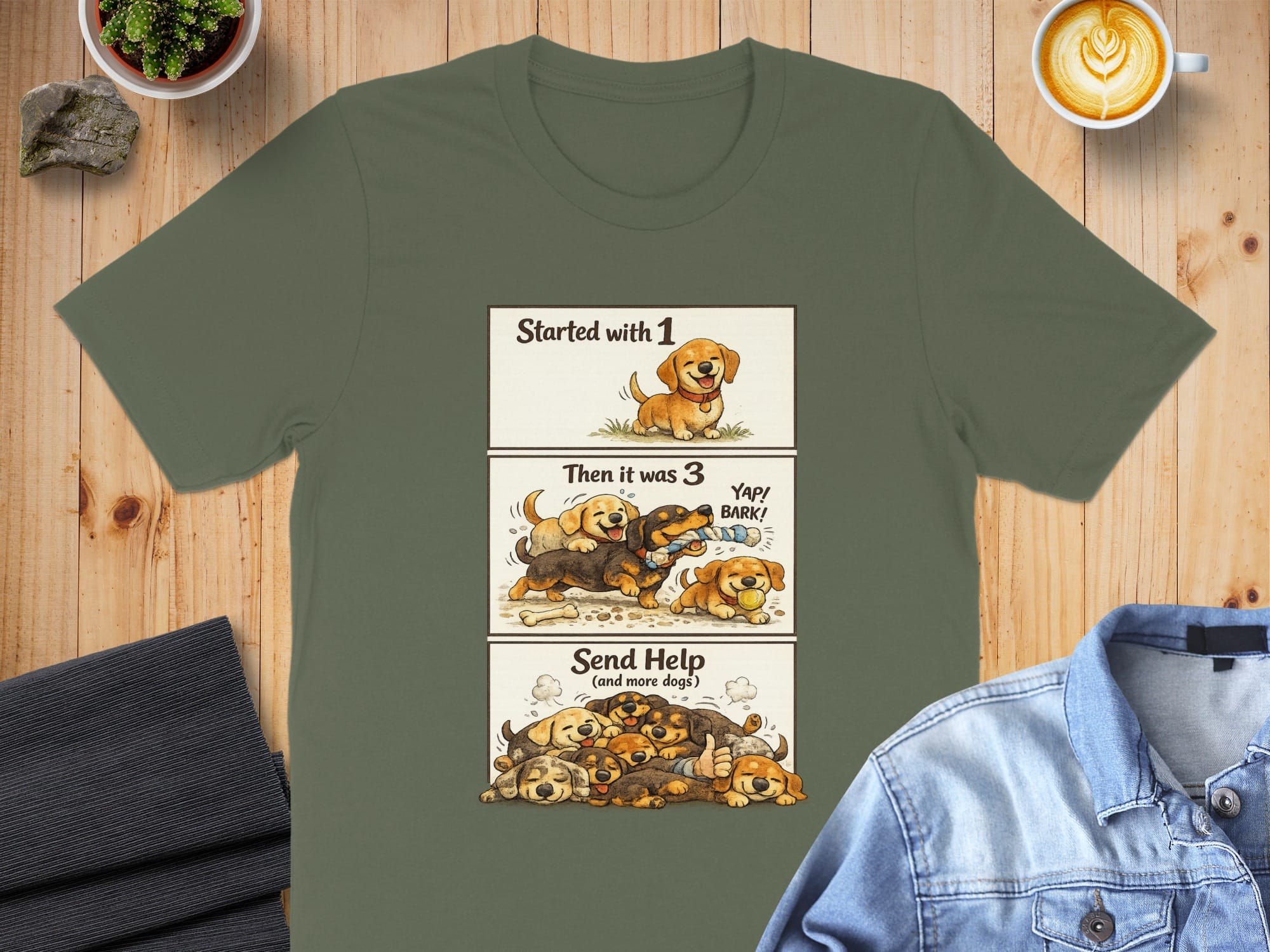 Started with 1 Then it was 3 Send Help dogs shirt