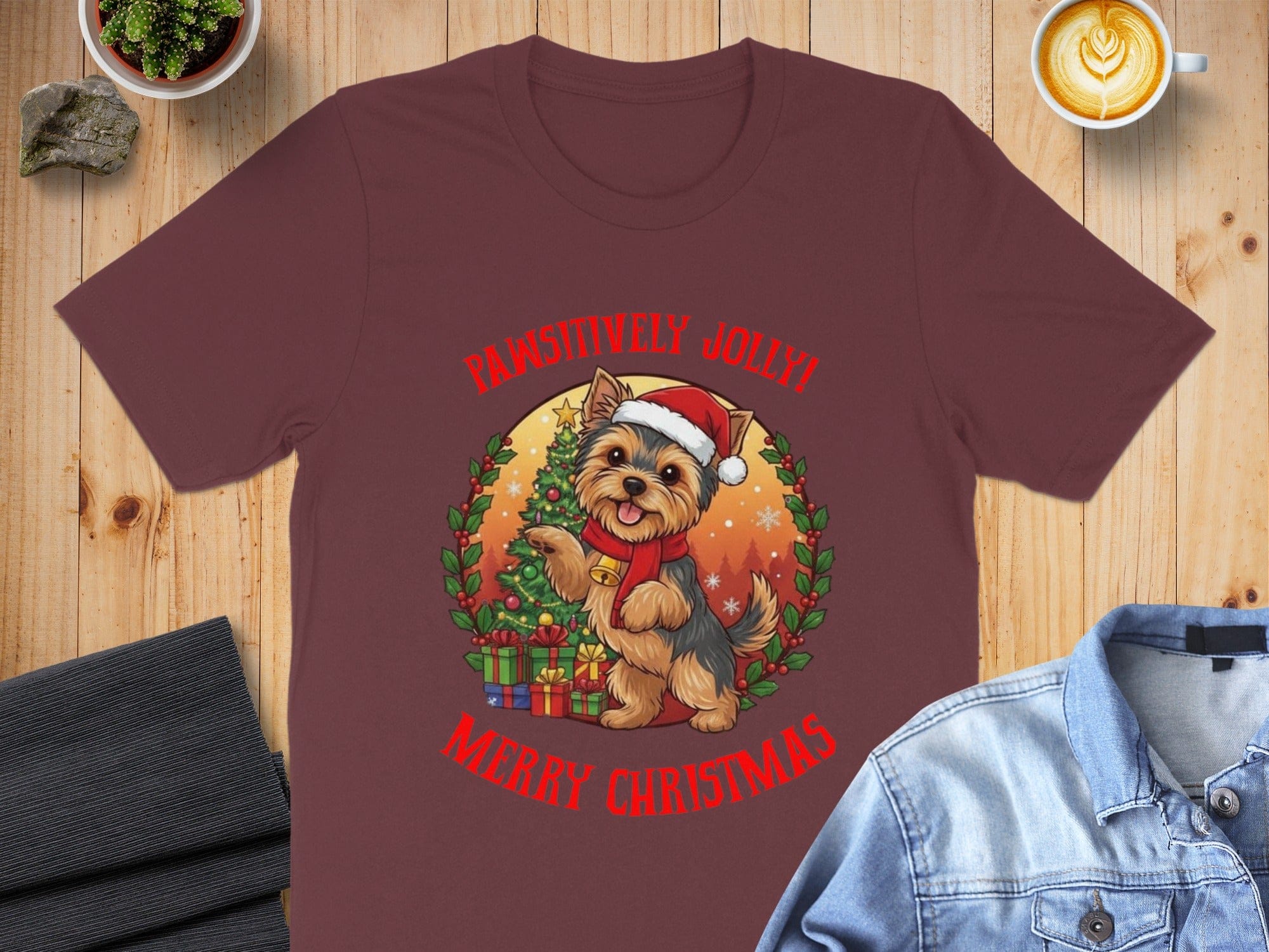 Pawsitively Jolly Merry Christmas Dog Shirt