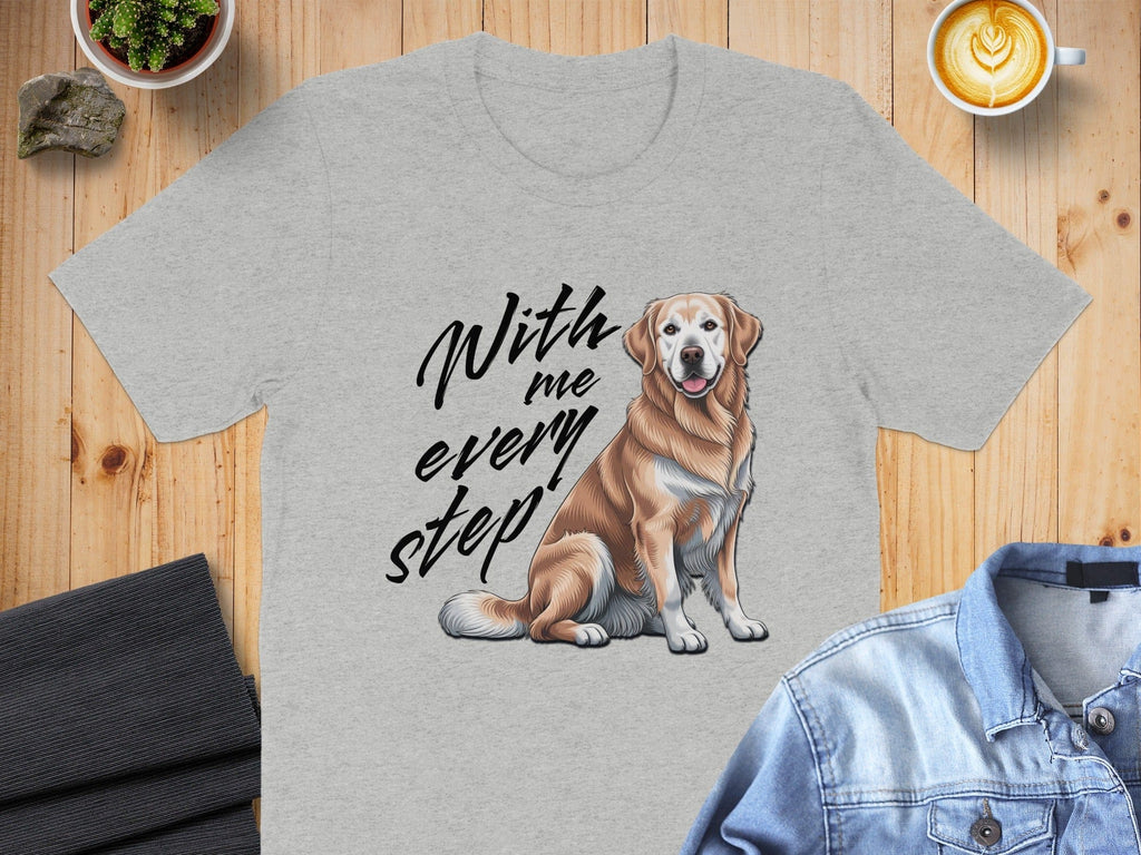 With me every step dog print T-shirt