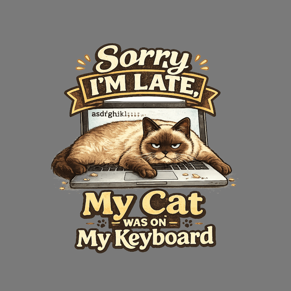 Sorry I'm Late My Cat Was On My Keyboard product