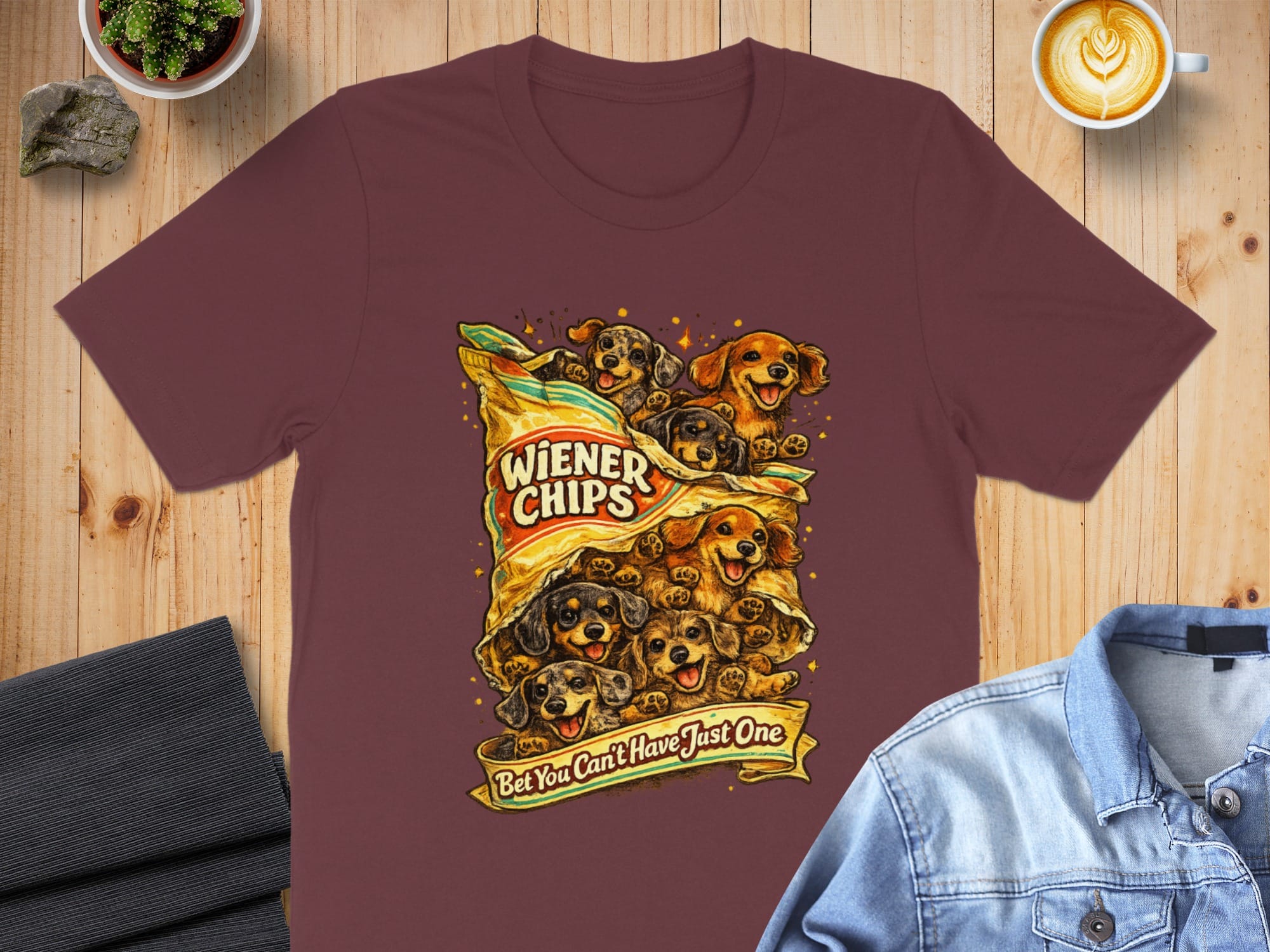 Wiener Chips Bet You Can't Have Just One T-Shirt