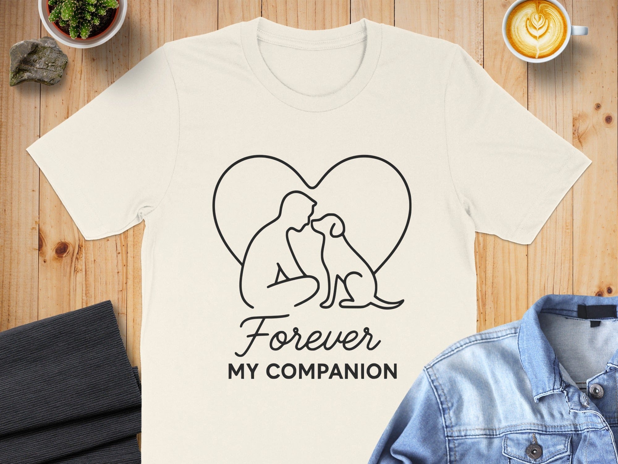 Forever My Companion T-shirt with Heart Design