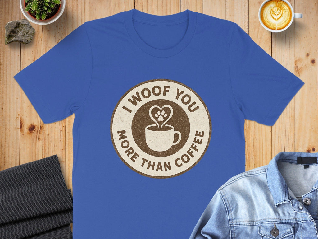I Woof You More Than Coffee Graphic T-Shirt