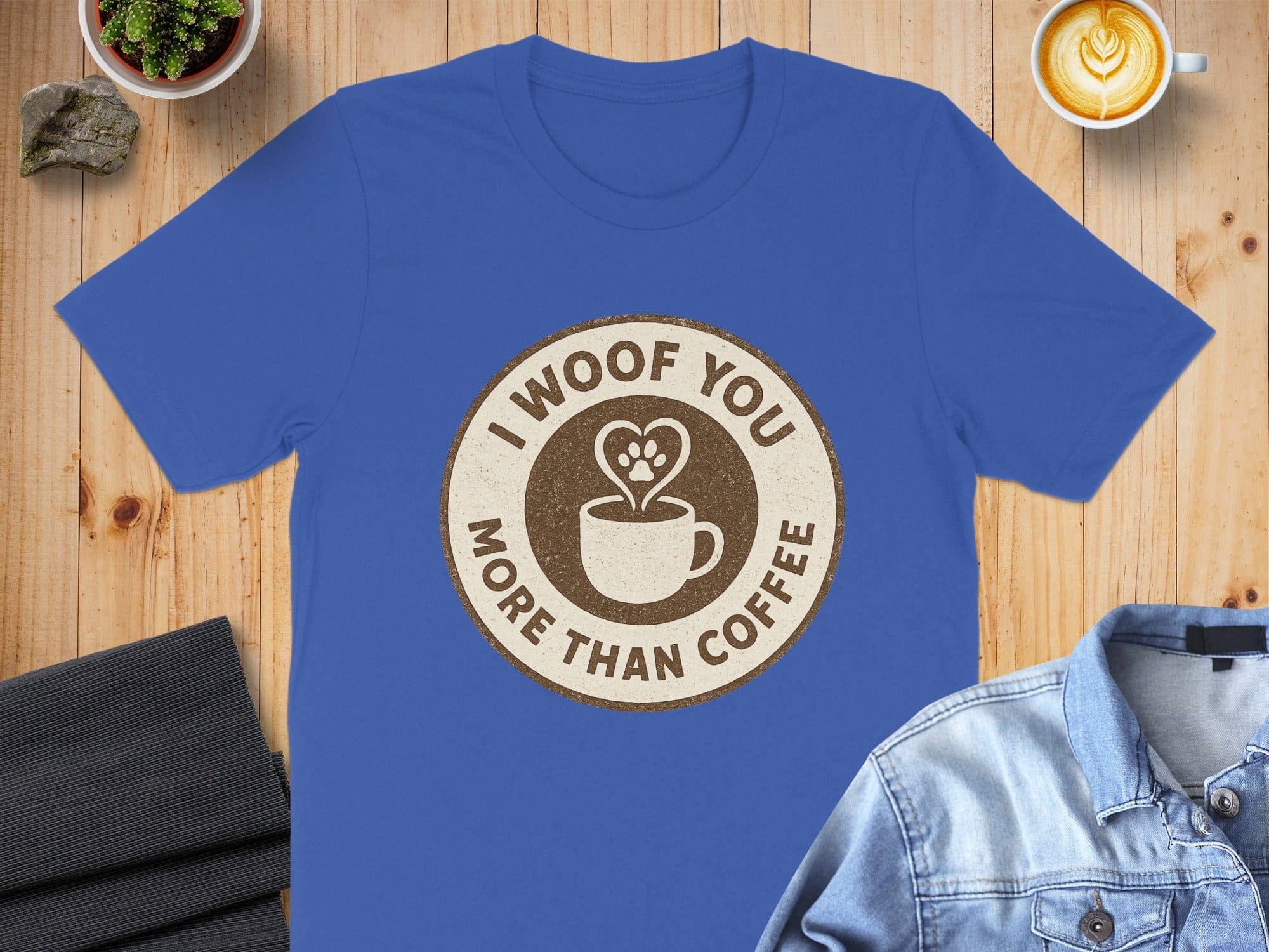 I Woof You More Than Coffee Graphic T-Shirt