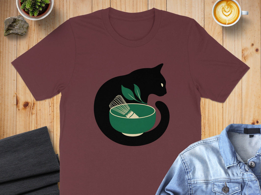 Matcha Cat Art T-Shirt