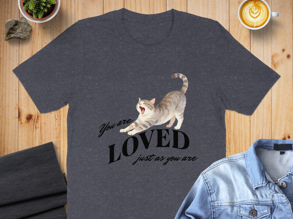 You are Loved Cat Graphic Short Sleeve Shirt Product