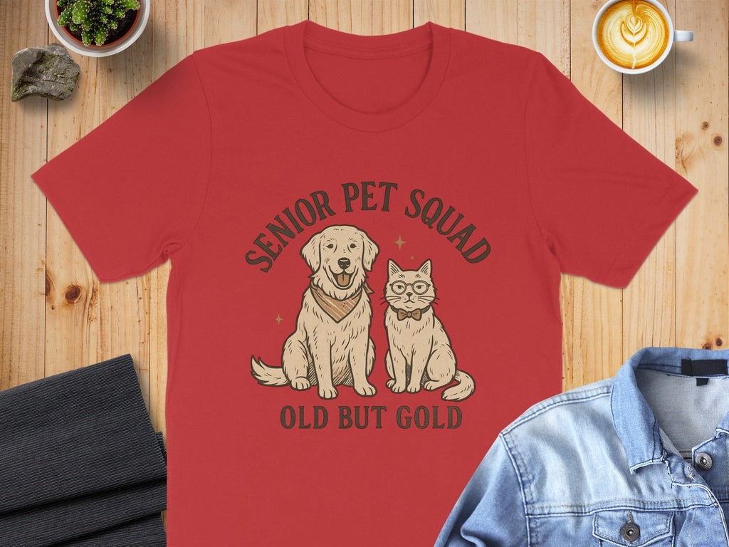 Senior Pet Squad Old But Gold Graphic T-shirt