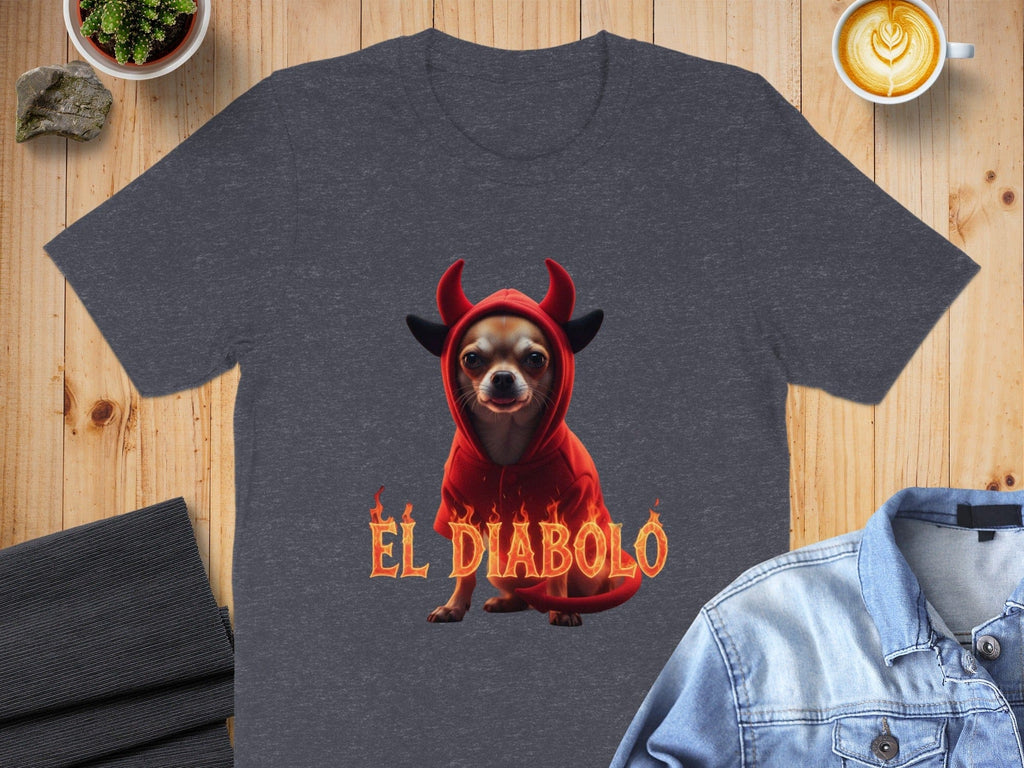 El Diablo Dog in Red Hoodie Graphic T-Shirt product