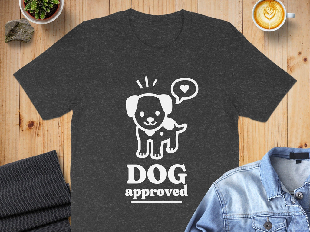 Dog Approved Graphic Tee Shirt with Cute Puppy Design