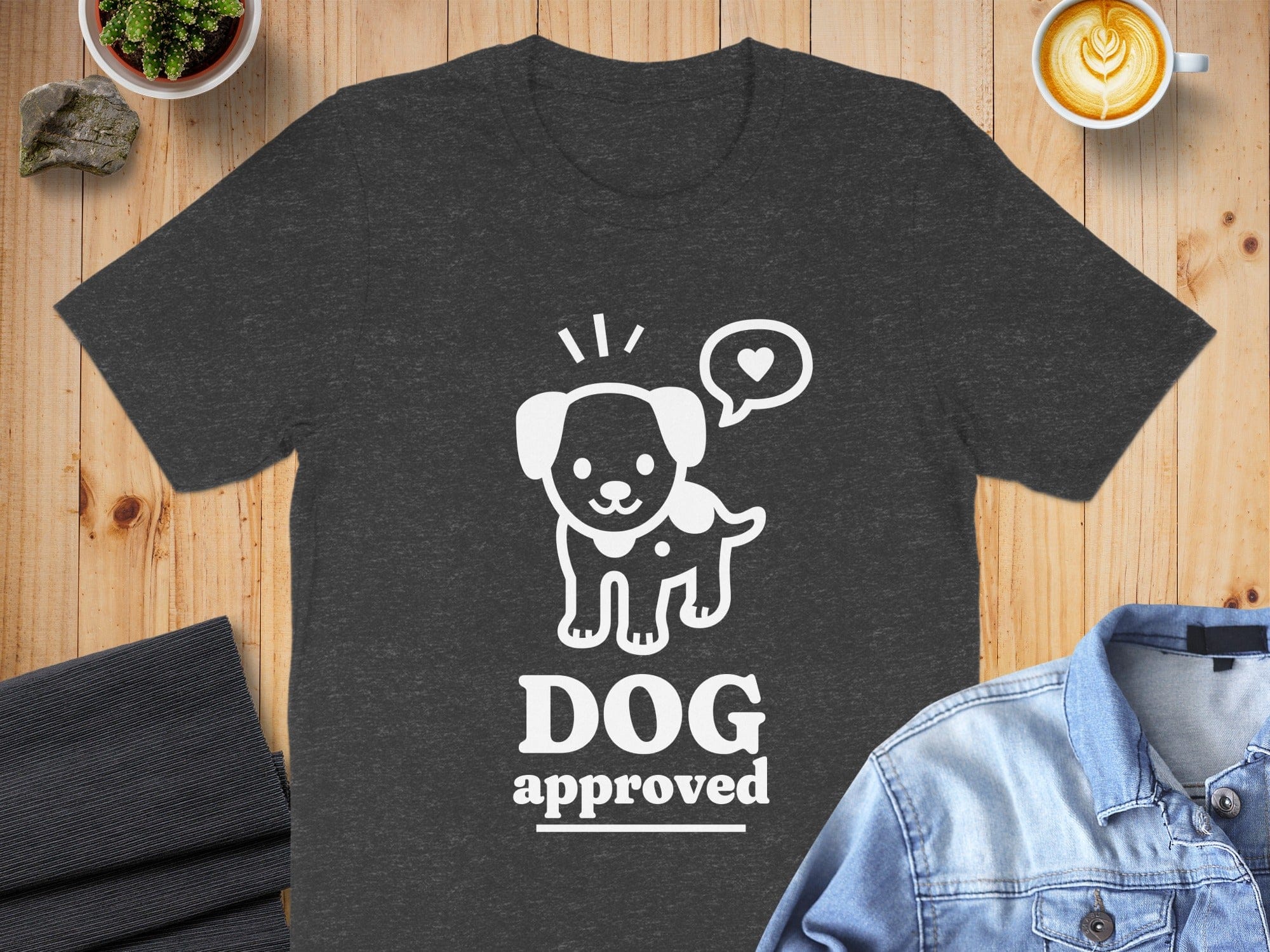 Dog Approved Graphic Tee Shirt with Cute Puppy Design
