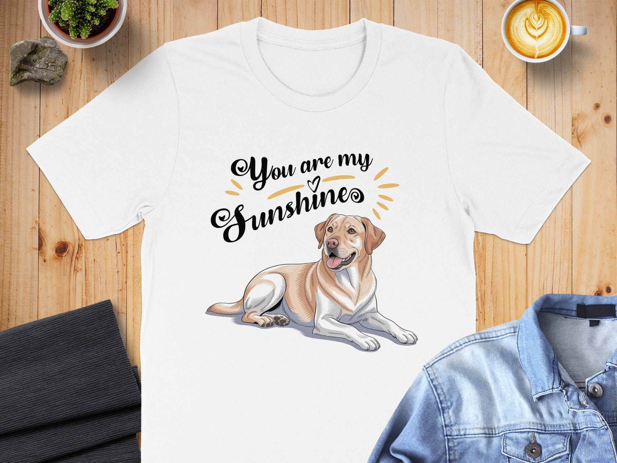 You Are My Sunshine Cute Dog Graphic Print T-Shirt