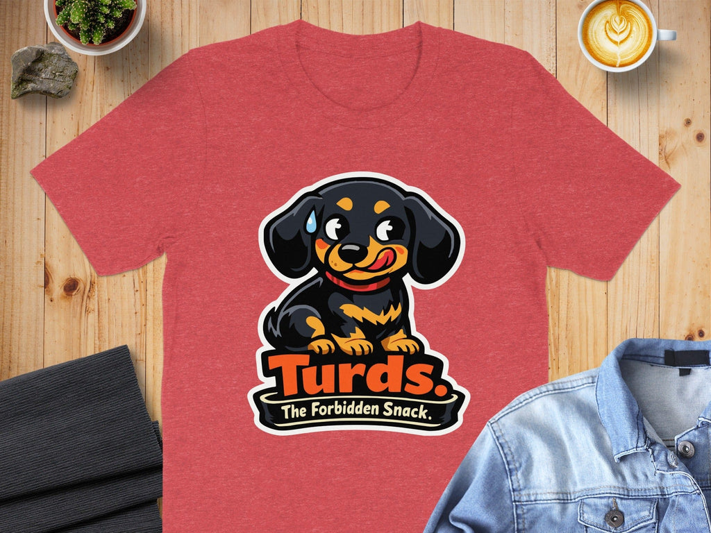 Turds The Forbidden Snack Funny Dog Graphic Shirt