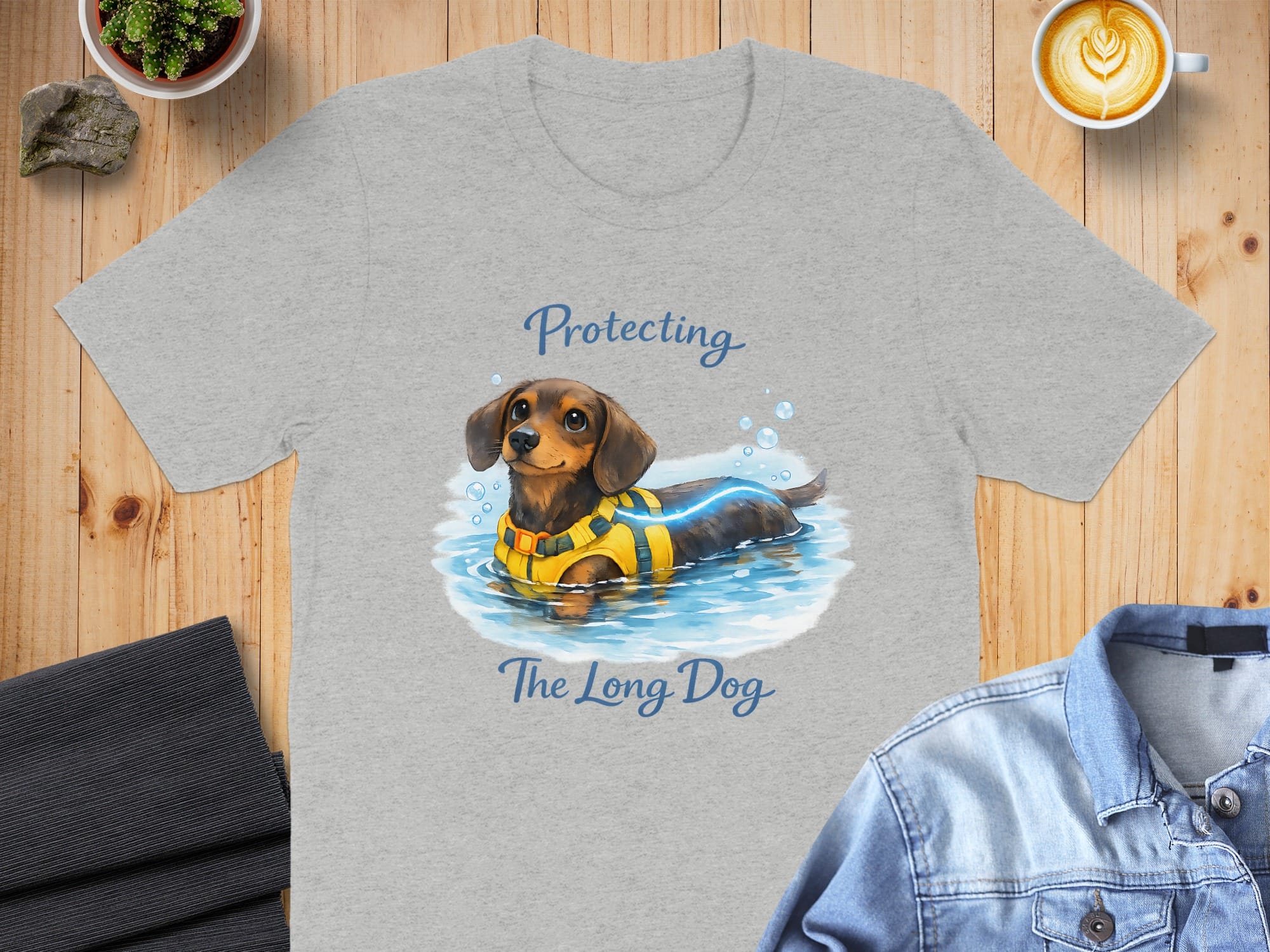 Protecting The Long Dog Graphic Tee Shirt