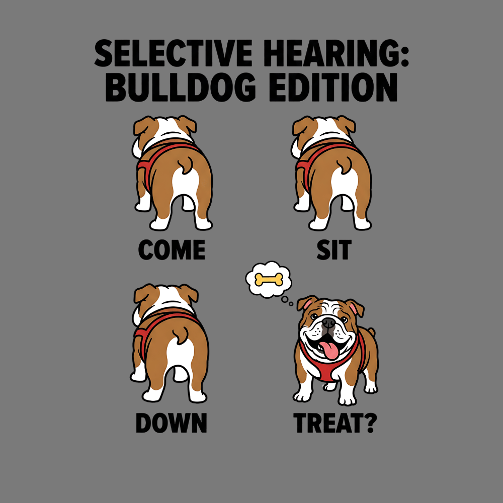 Selective Hearing Bulldog Edition Funny Dog Lover Product