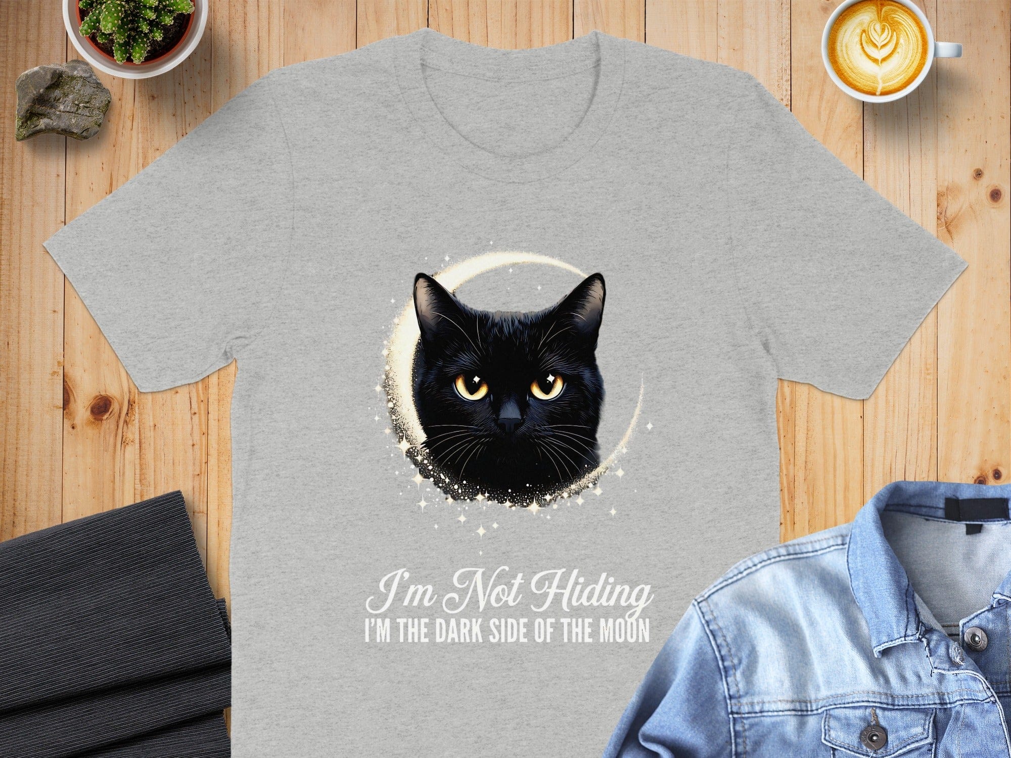 Moon Dark Side Cat T-Shirt