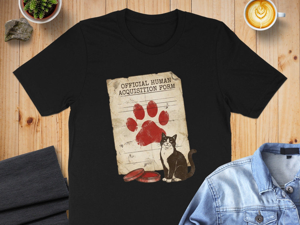 Official Human Acquisition Form Cat Themed Shirt