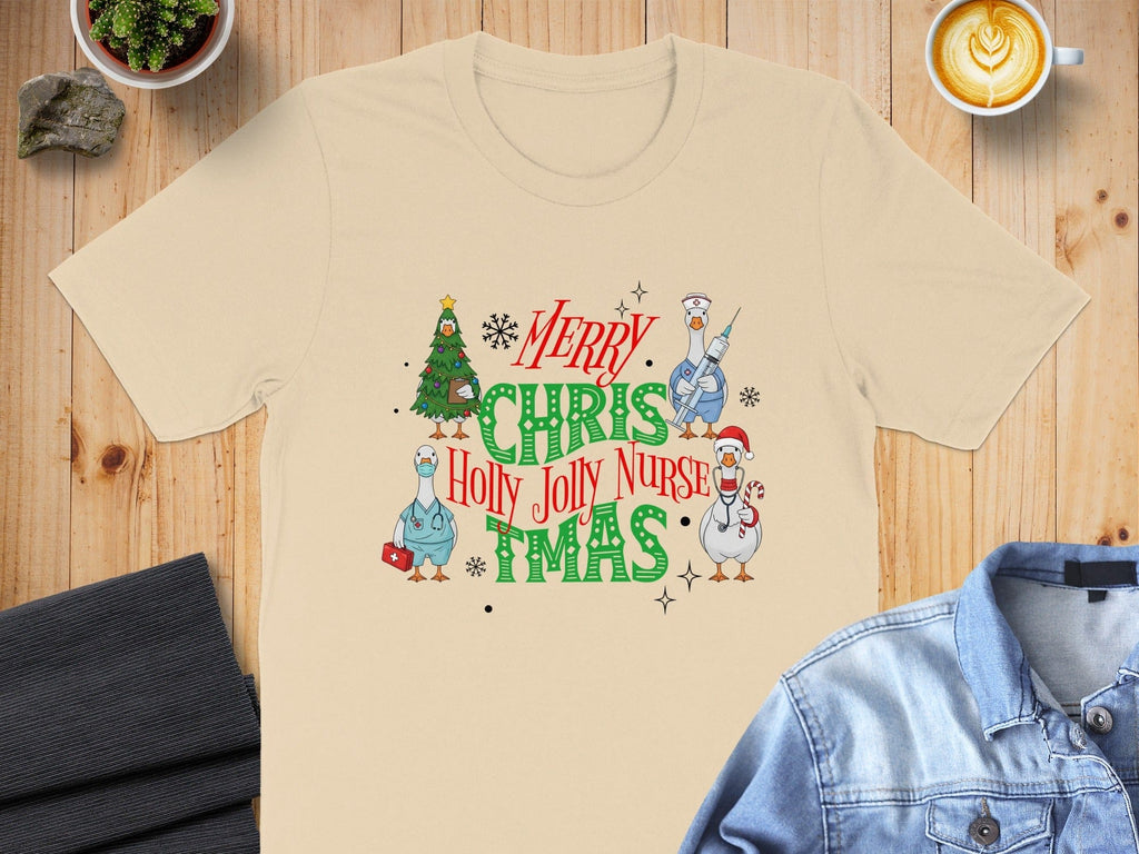 Merry Chris Holly Jolly Nurse Xmas T-shirt