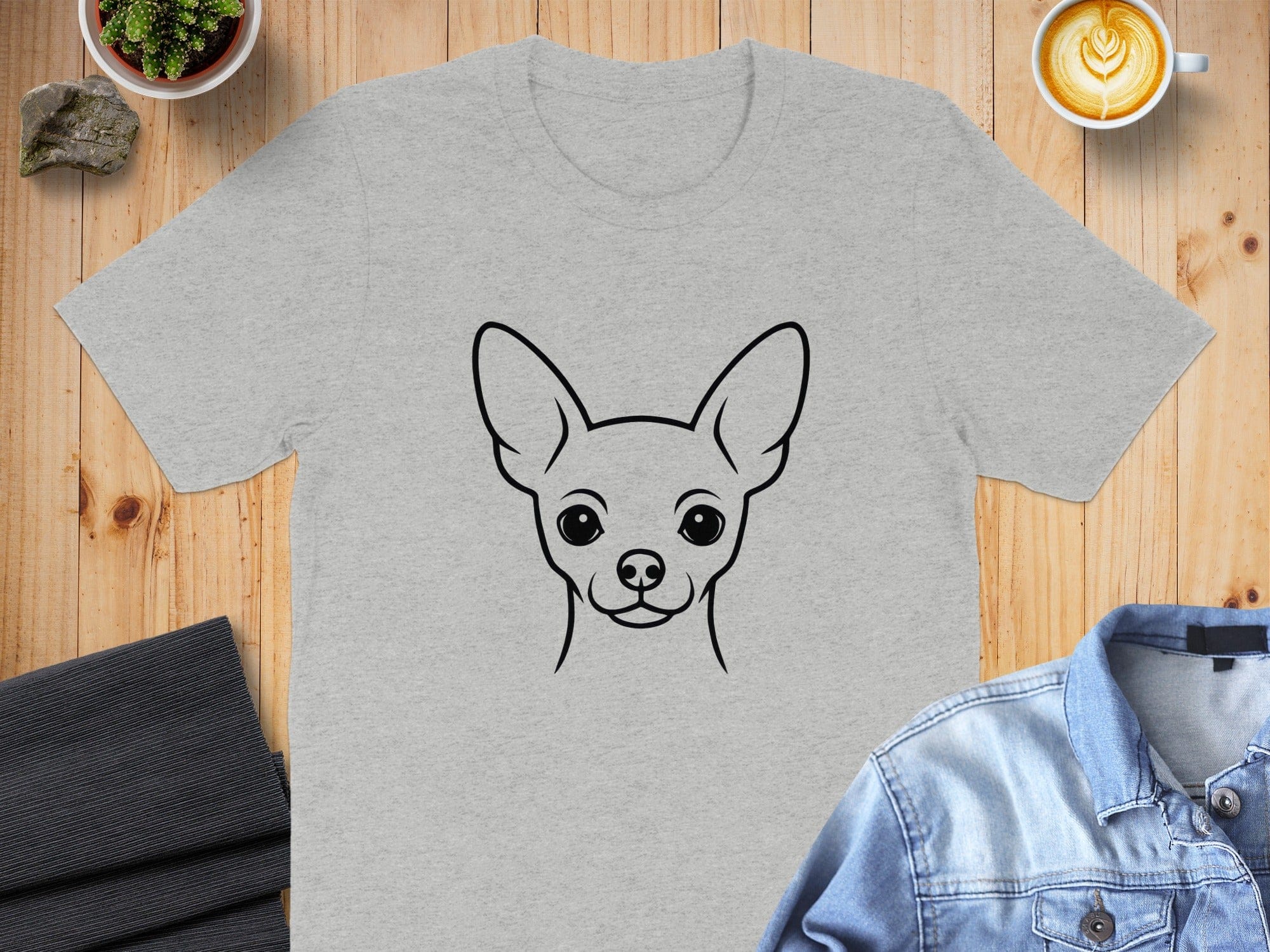 Chihuahua Outline Drawing Graphic Tee product