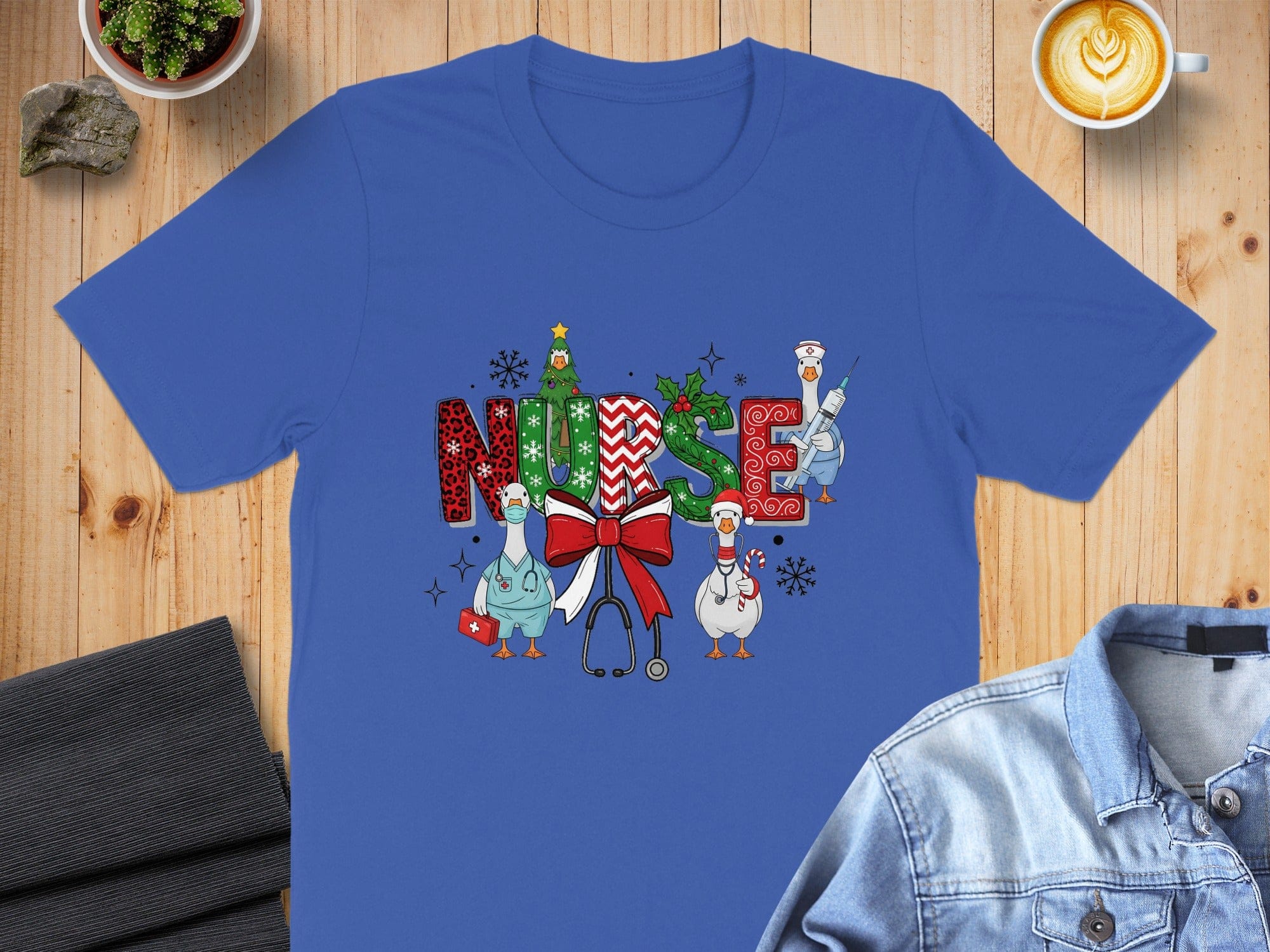 Funny Nurse Christmas T-shirt Festive Healthcare Tee