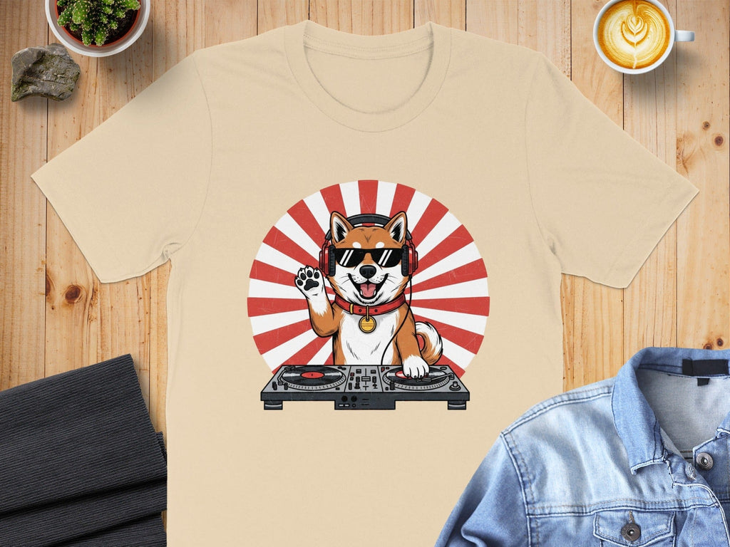 Cool DJ Dog Graphic Tee Perfect Gift for Music Lovers
