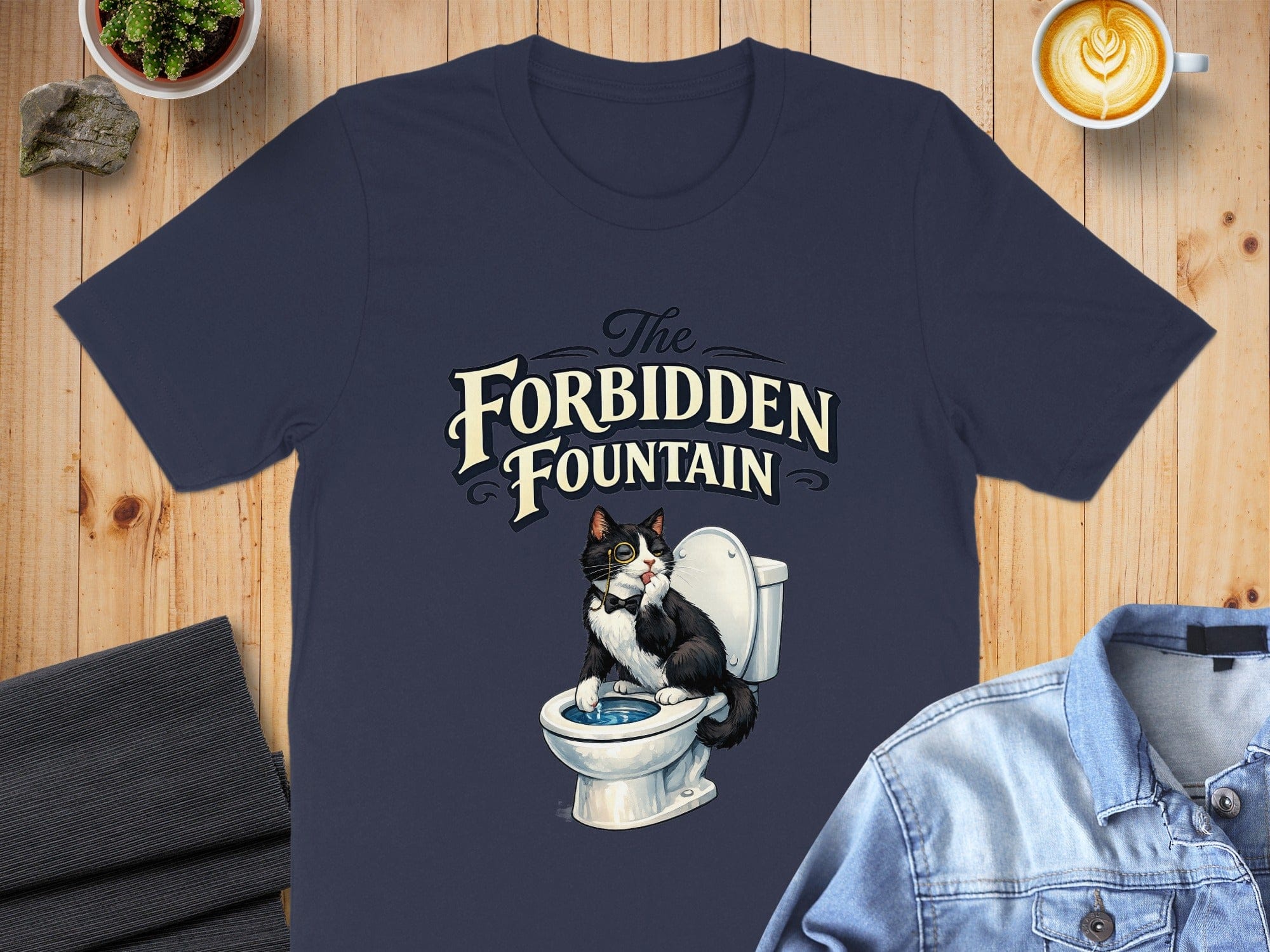 The Forbidden Fountain Cat Using Toilet Shirt