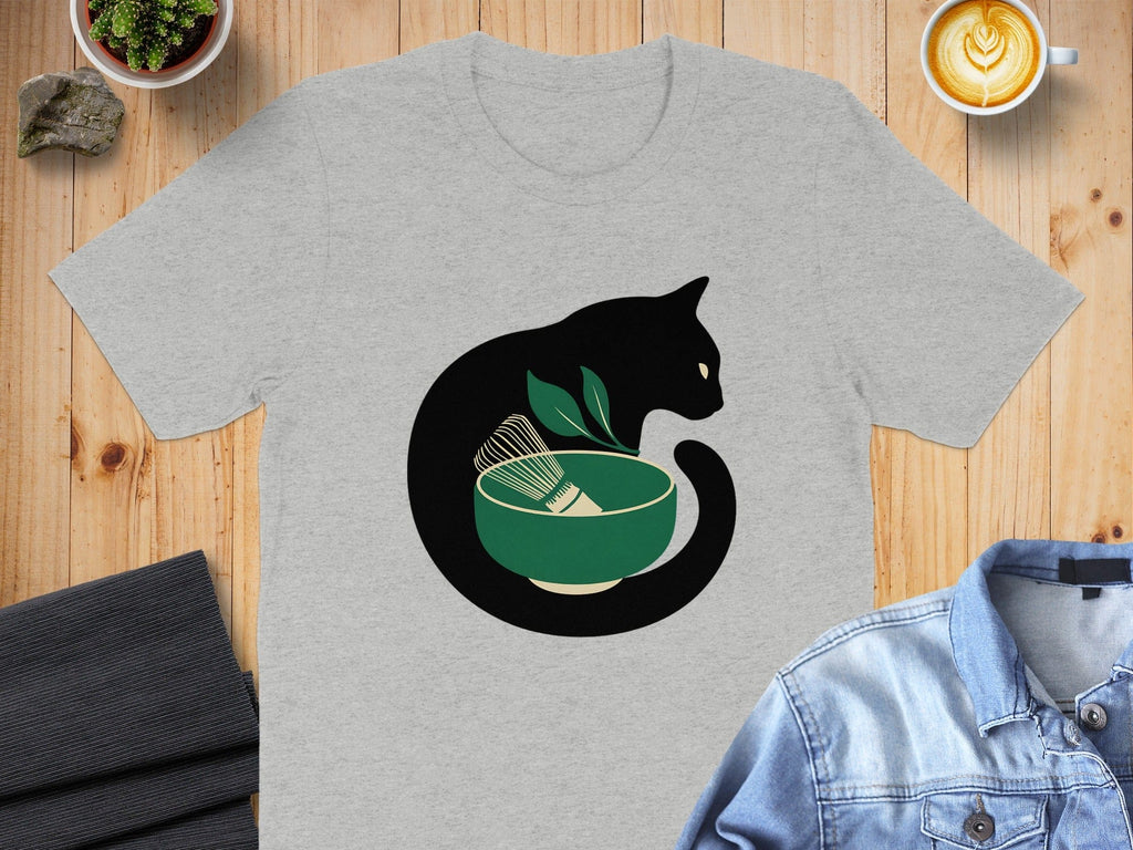 Matcha Cat Art T-Shirt