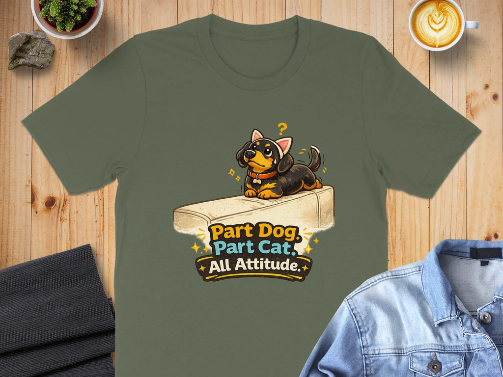 Part Dog Part Cat All Attitude Graphic Tee Product