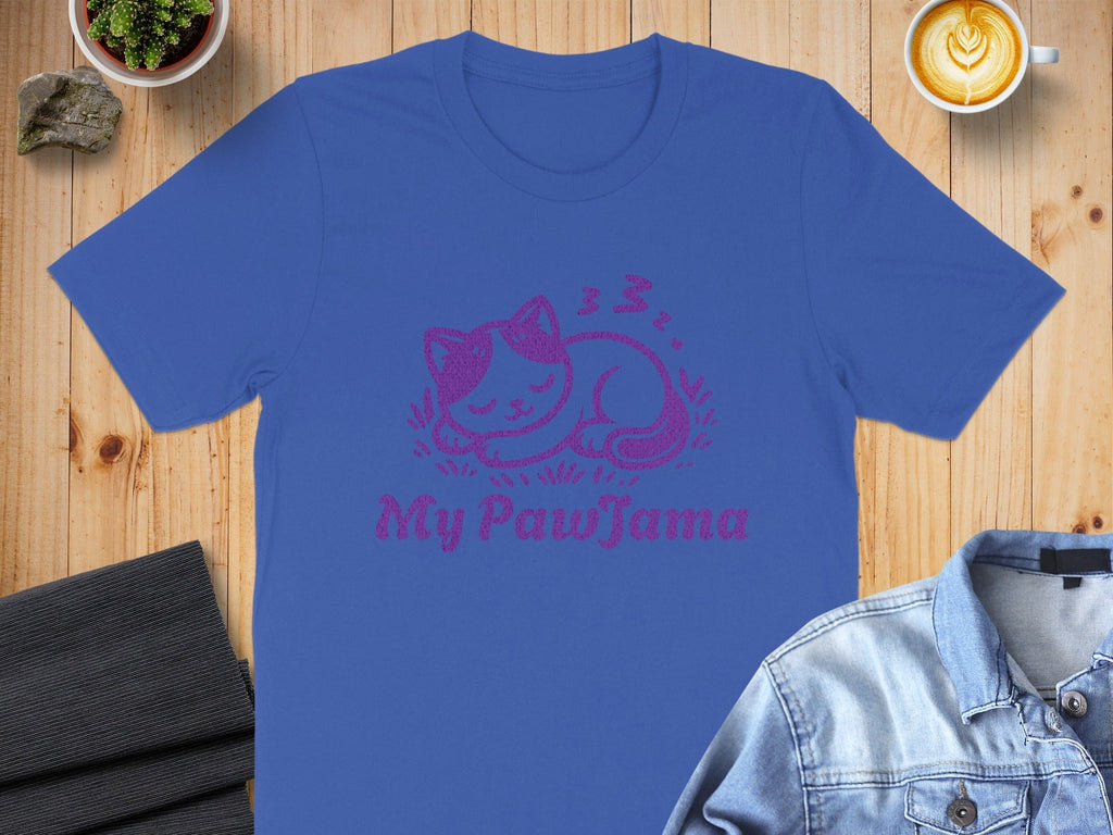 Cute Sleeping Cat My PawJama Graphic T-shirt