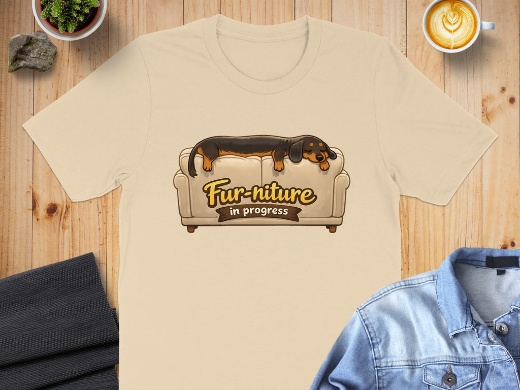 Fur-niture in Progress Dachshund Design Shirt