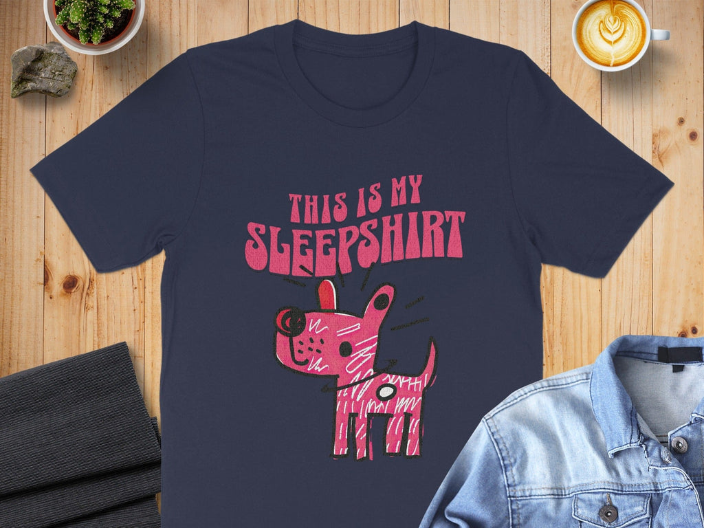This Is My Sleepshirt T-Shirt with Cartoon Dog Art