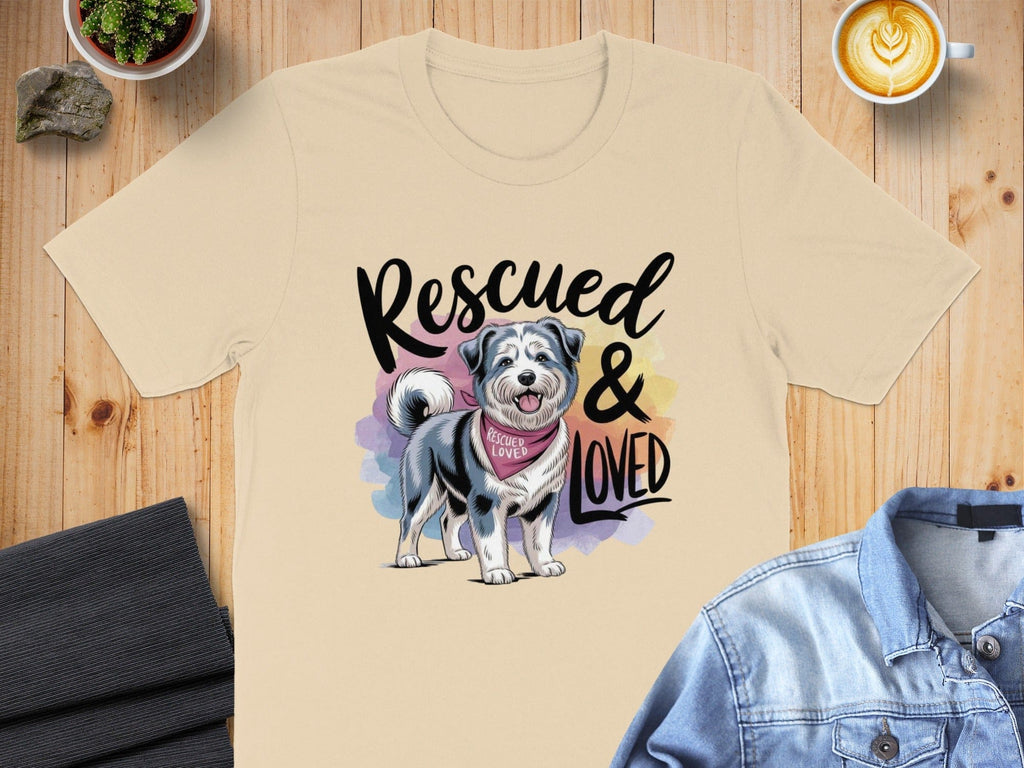 Rescued and Loved Dog Graphic Tee Product