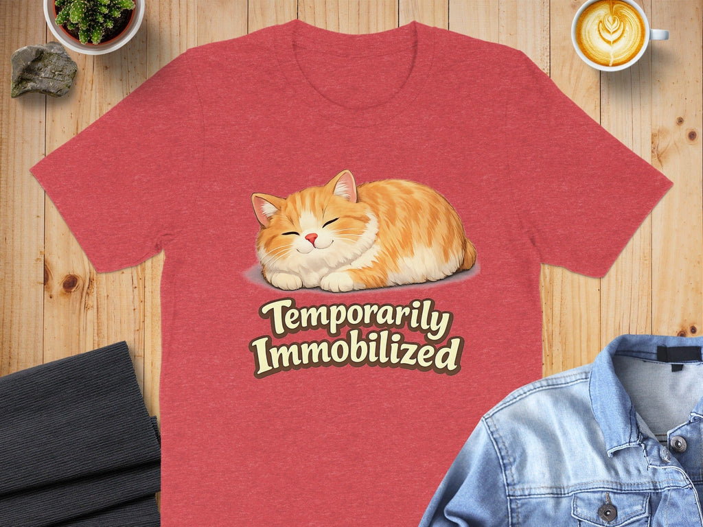 Temporarily Immobilized Cat Graphic T-shirt