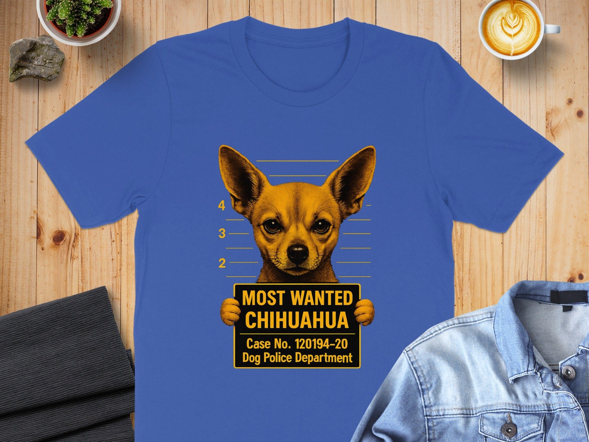 Chihuahua Most Wanted Funny Pet Graphic T-Shirt