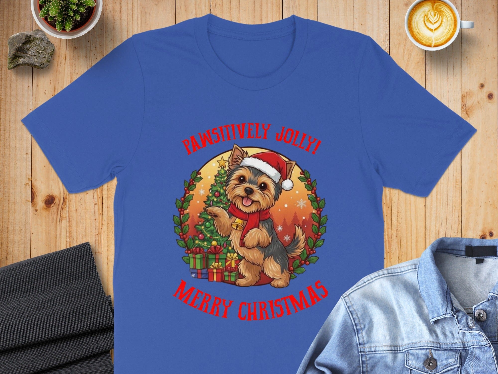 Pawsitively Jolly Merry Christmas Yorkshire Terrier Shirt