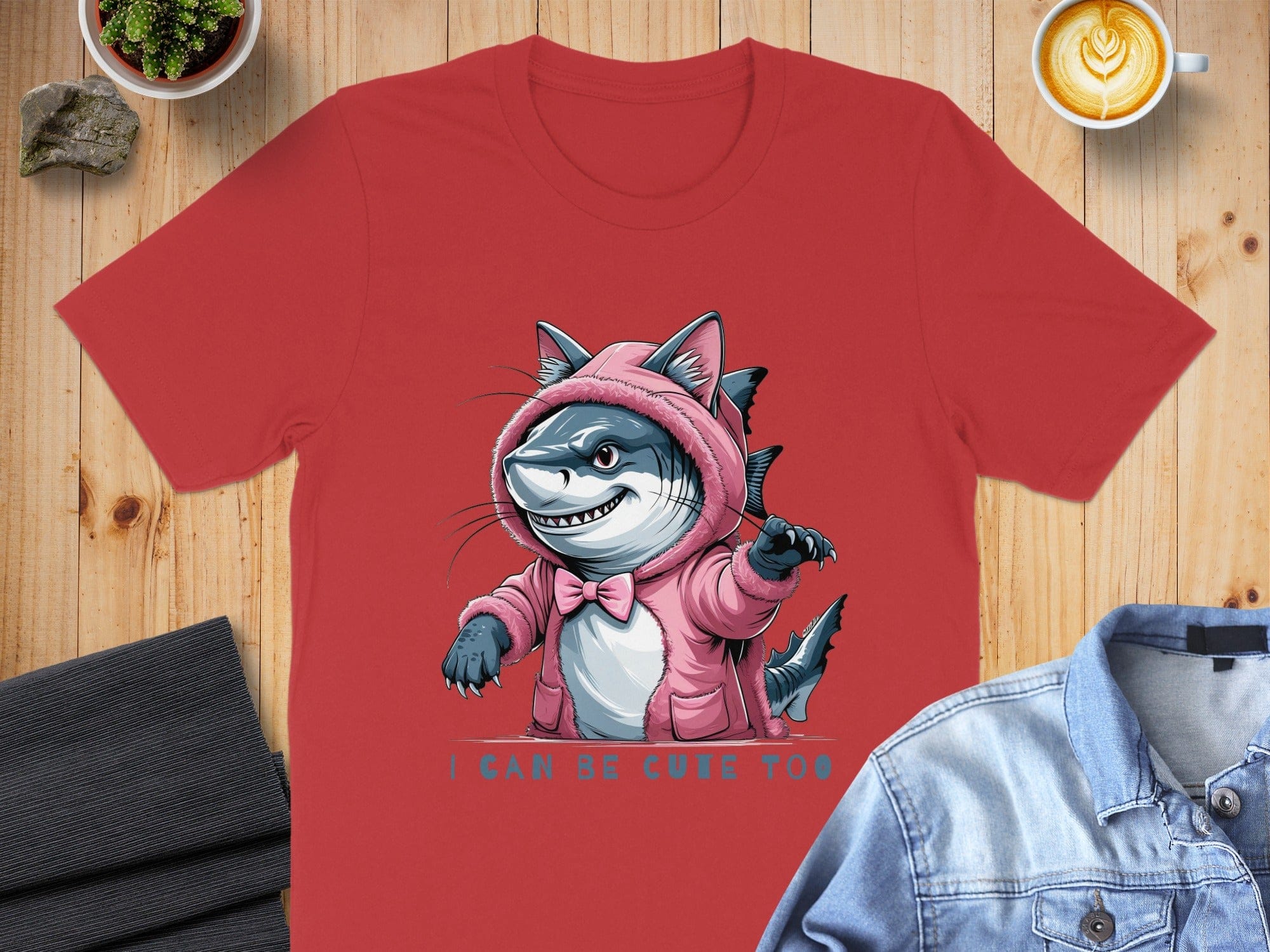 Adorable Shark Character Saying I Can Be Cute Too Shirt