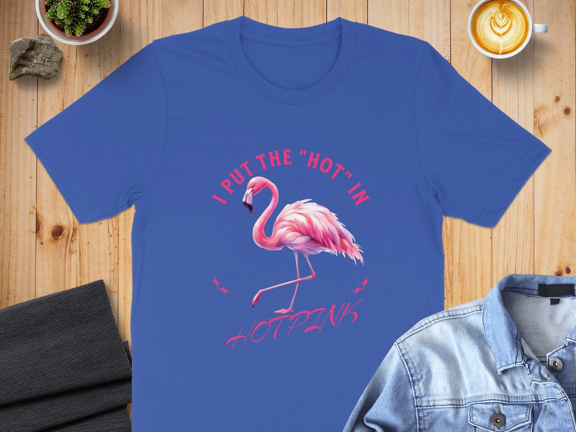 I Put The Hot In HotPink Graphic Flamingo Shirt