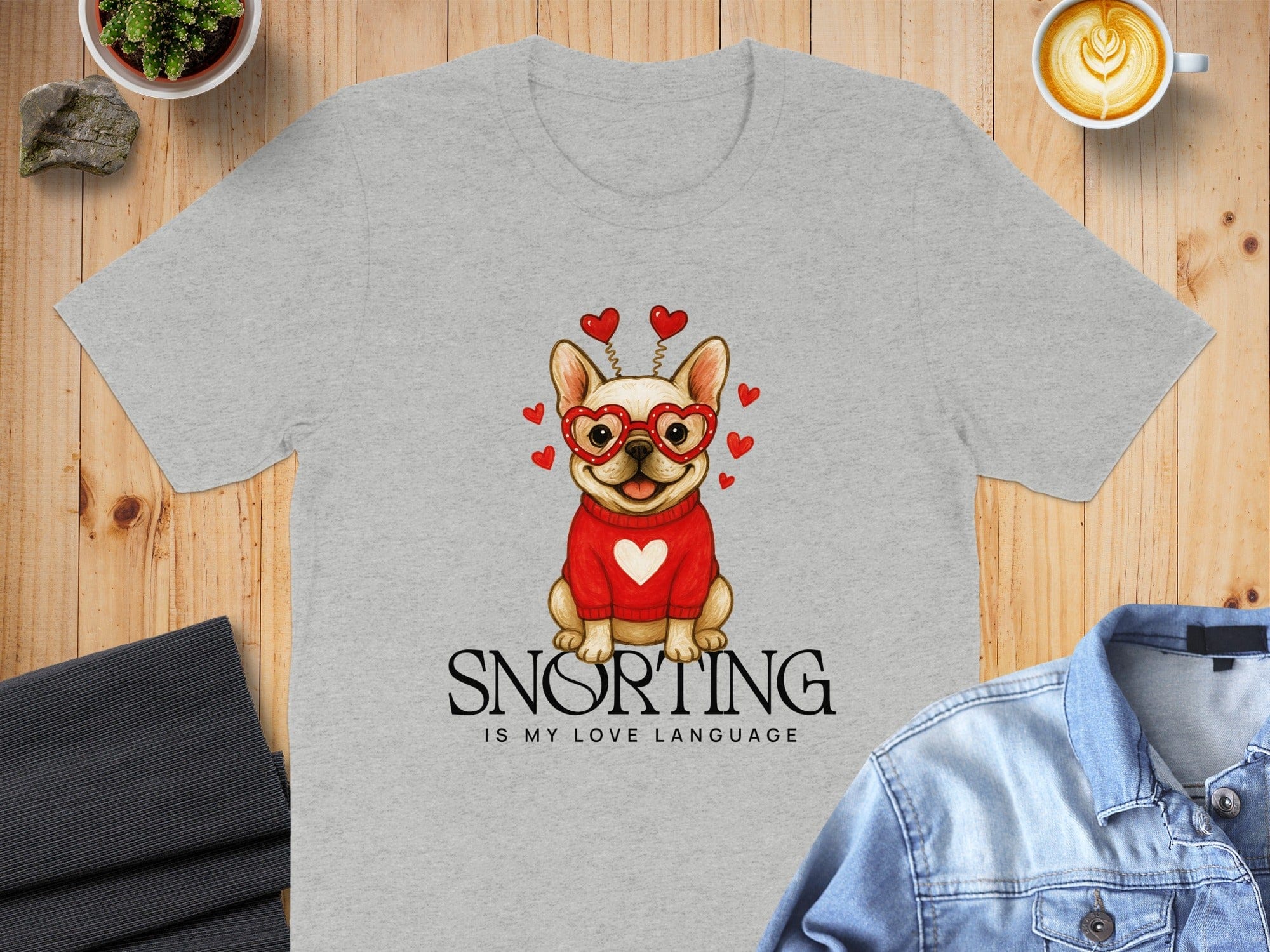 Snorting Is My Love Language Cute Dog Lover T-Shirt