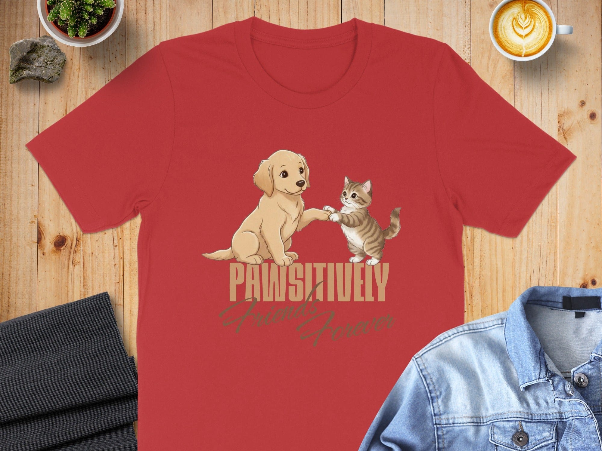 Pawsitively Adorable Puppy and Kitten T-Shirt Product