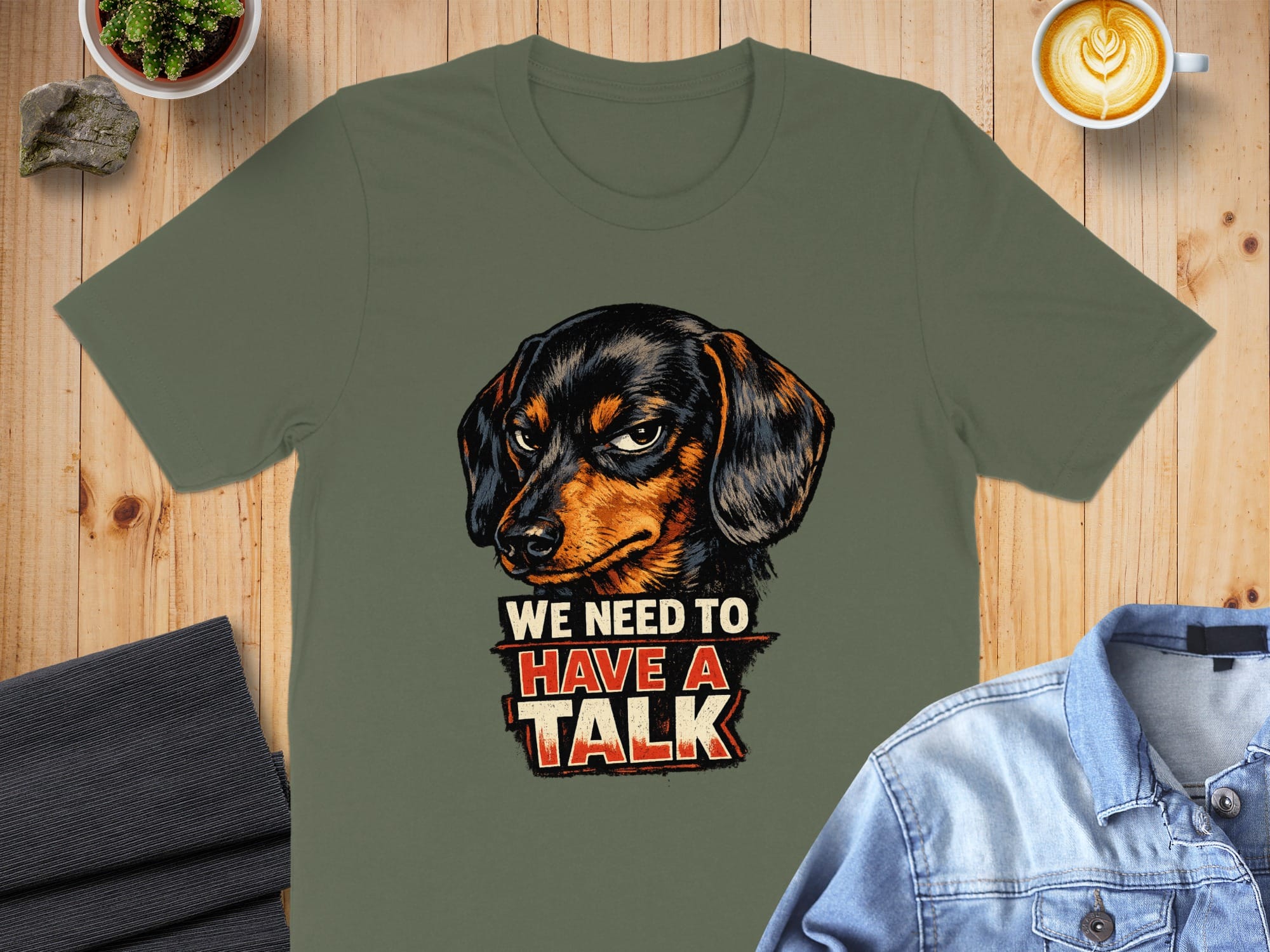 We Need to Have a Talk Funny Dog Graphic T-Shirt