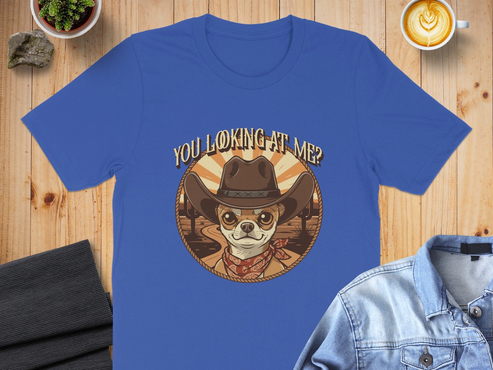 You Looking At Me Cowboy Chihuahua Graphic Tshirt