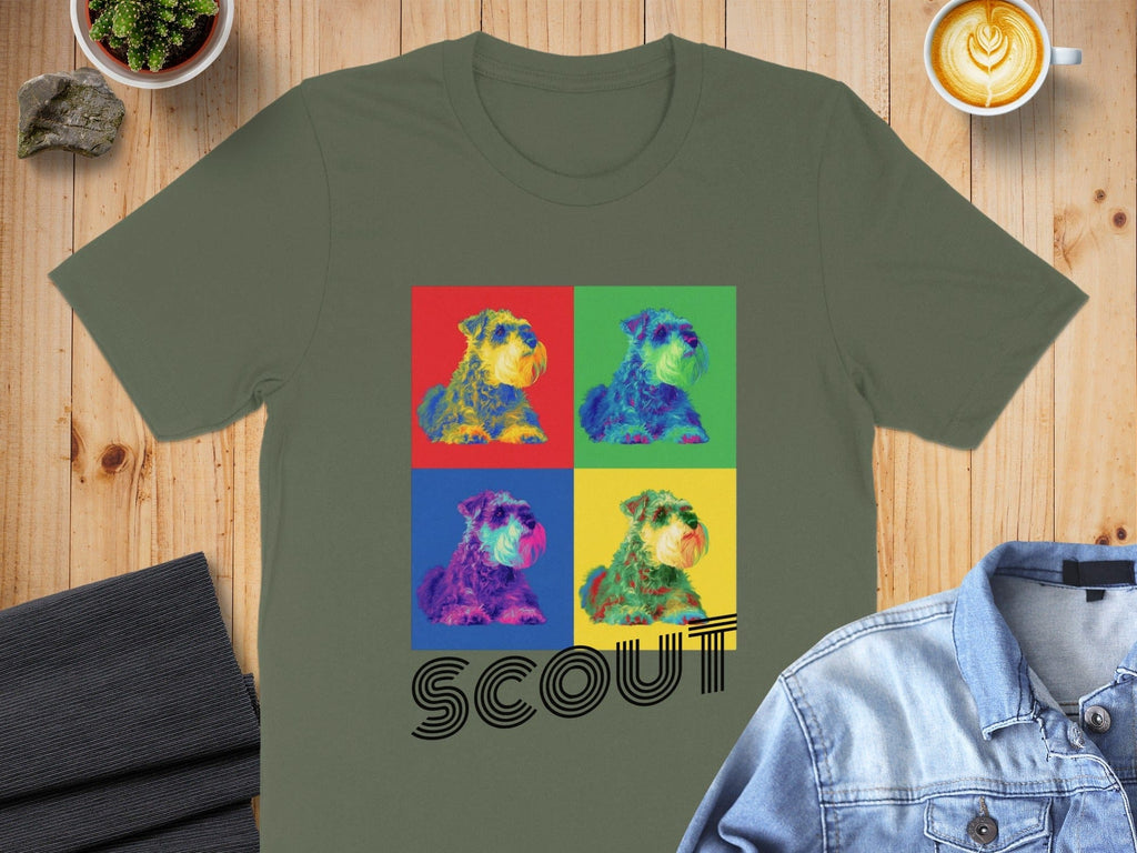 Colorful Scout Pop Art Dog Graphic T-Shirt