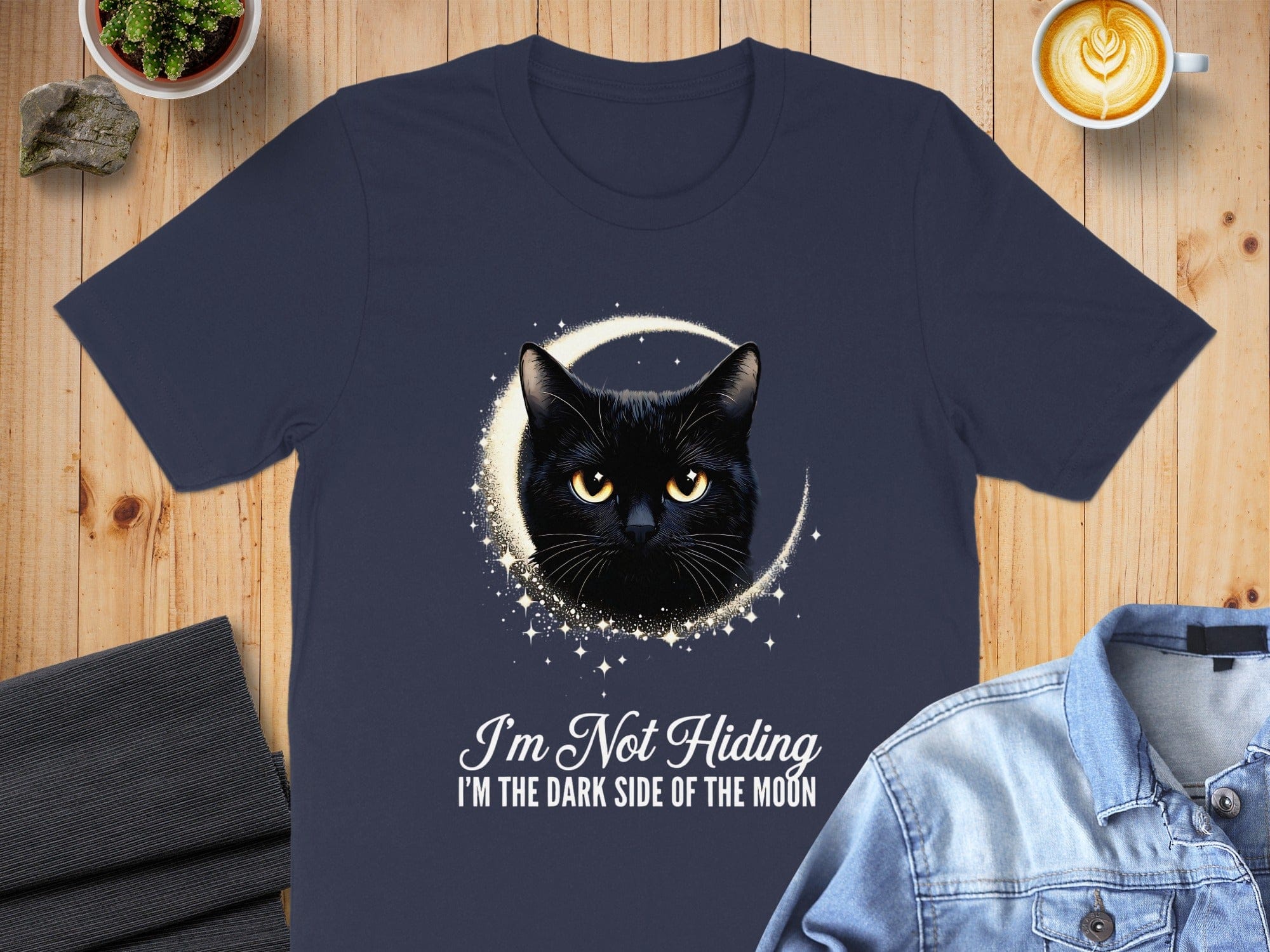 Moon Dark Side Cat T-Shirt