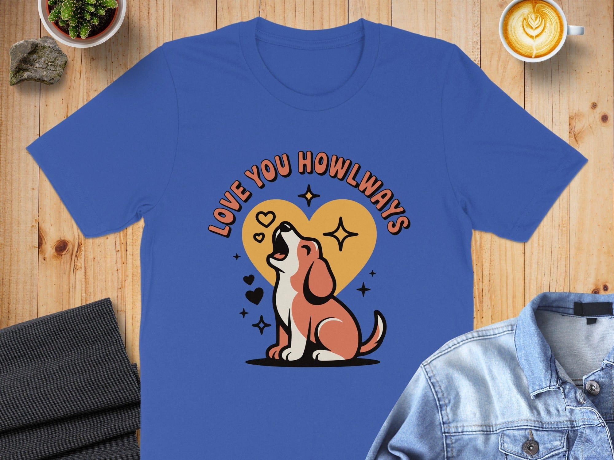 Love You Howlways Cute Dog Illustration T-shirt
