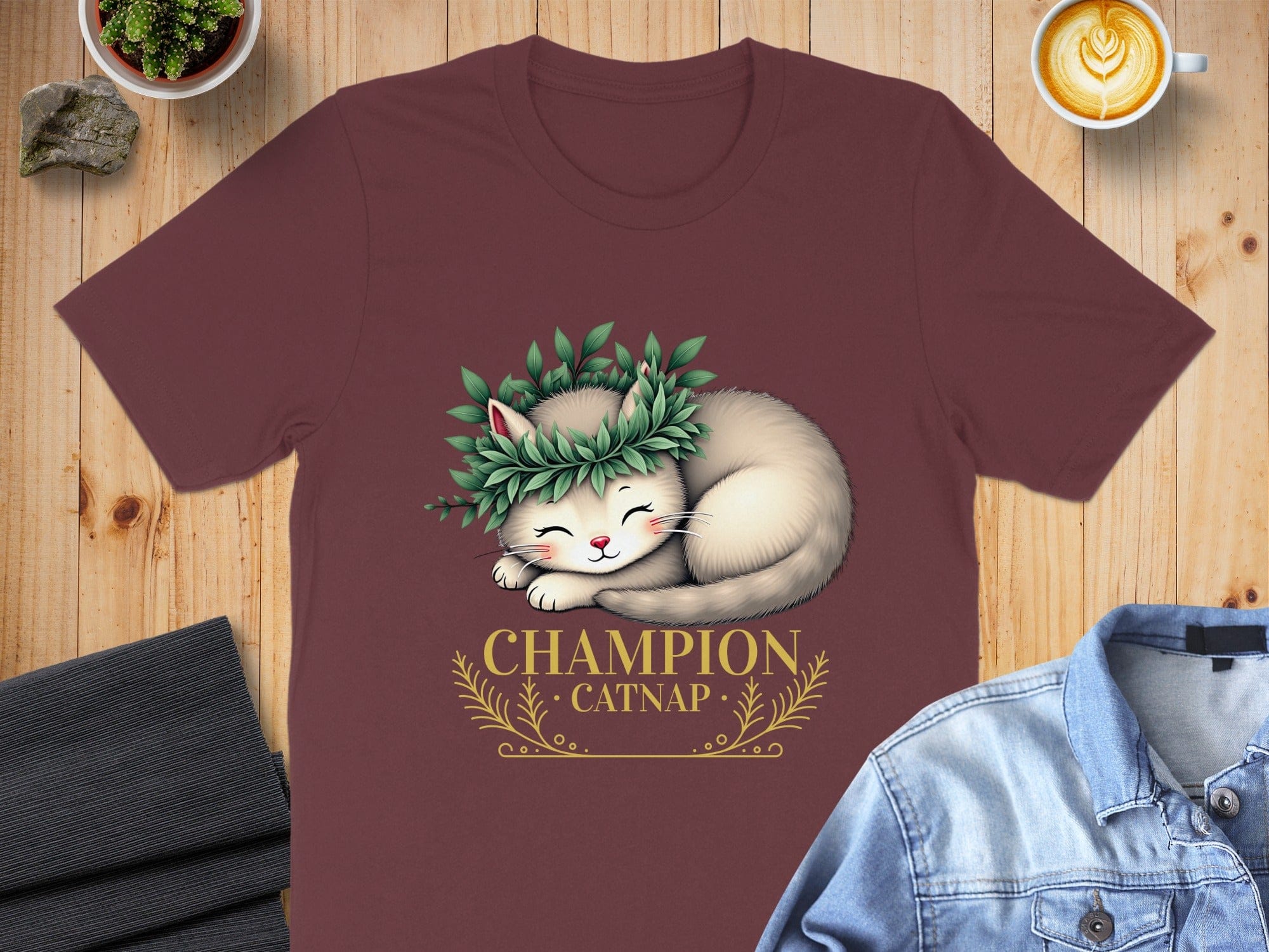 Champion Catnap Adorable Napping Cat T-Shirt