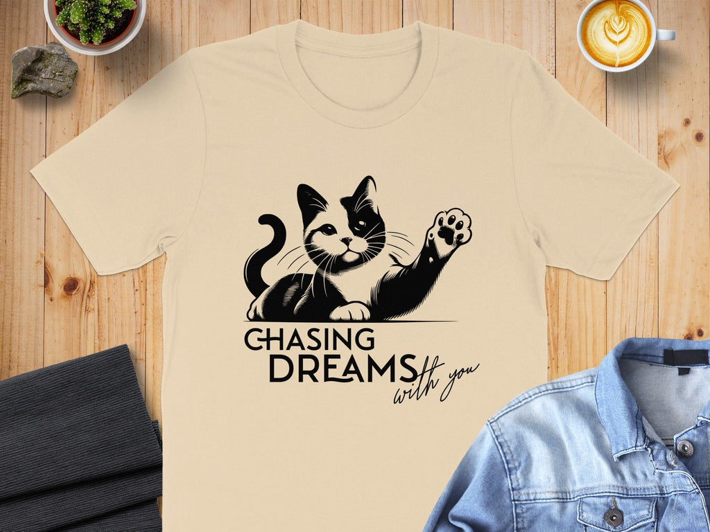 Chasing Dreams With You Cat Graphic Tee