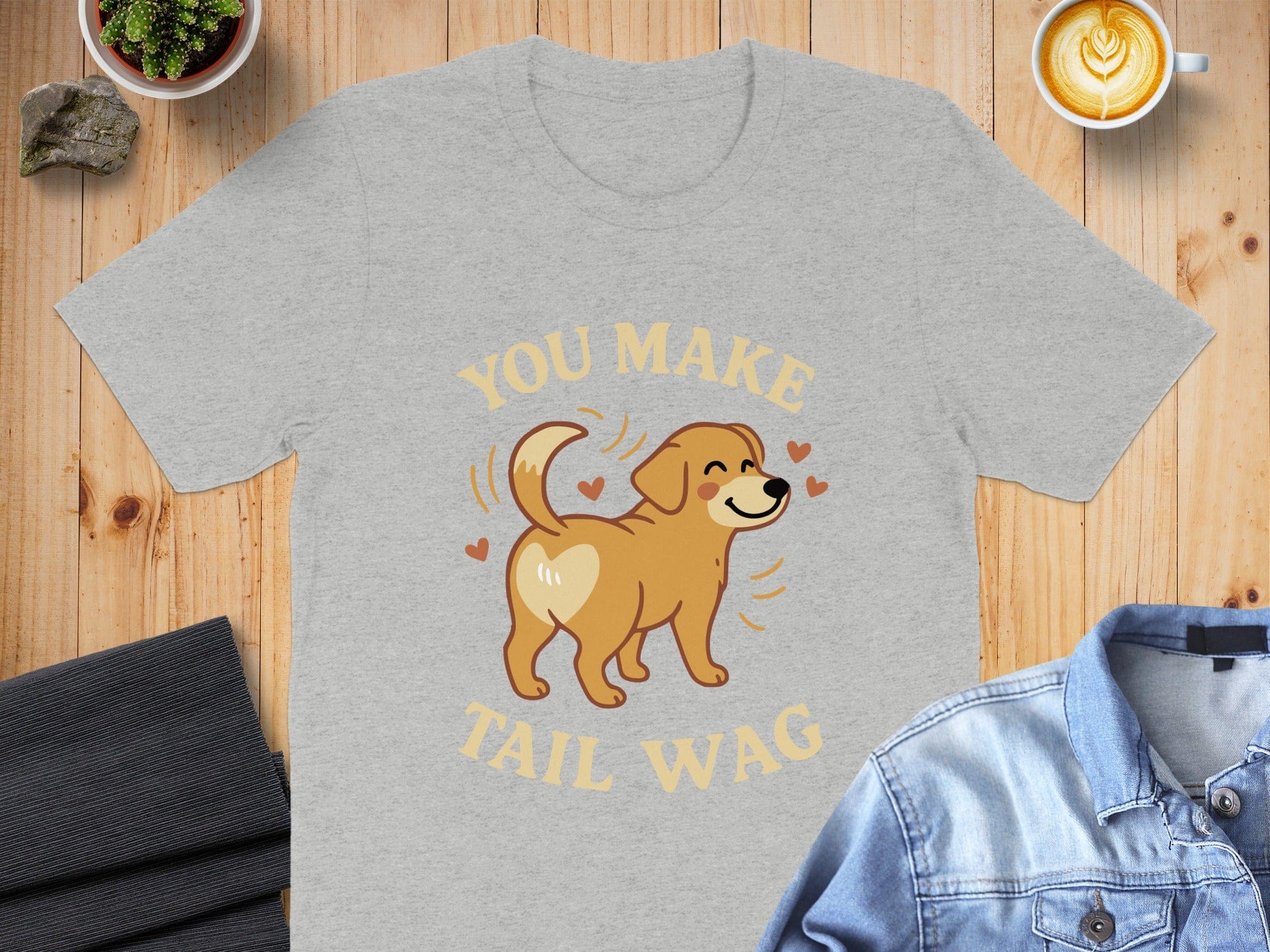 You Make Tail Wag Tee Shirt Cute Dog Graphic